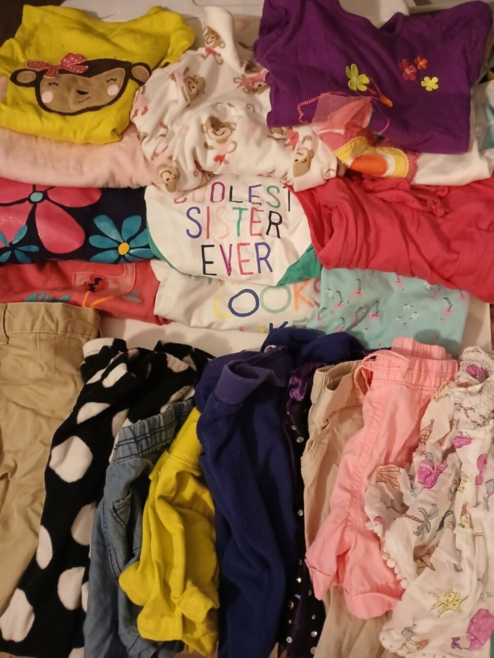 Girls Size 6 Lot Shirts Pants Skirts pajamas